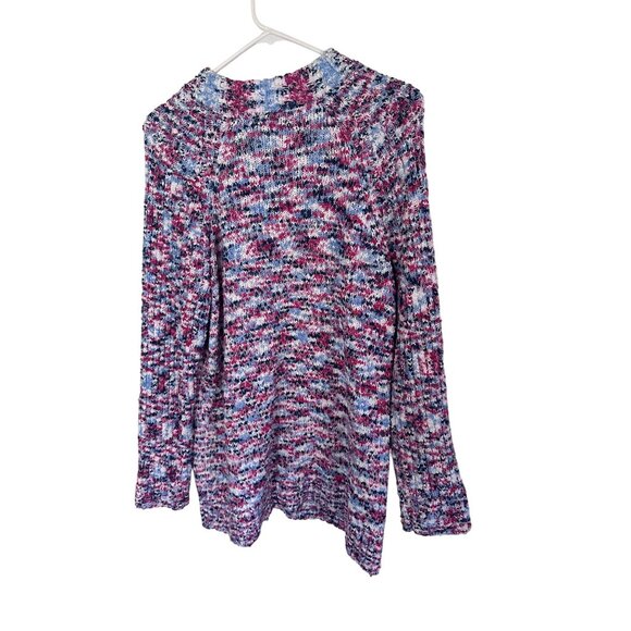 Blair blue pink white marbled knit cardigan button up size M - Picture 4 of 7